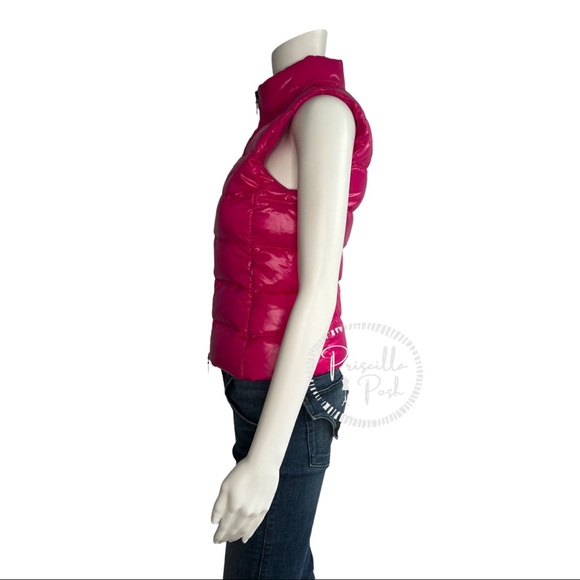 Moncler Bright Pink Puffer Vest Goose Down Padded Hot Pink - Picture 7 of 15